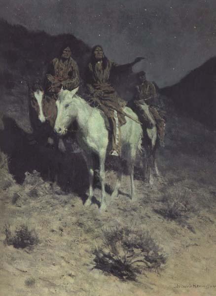 Frederic Remington Indian Scouts at Evening (mk43) Sweden oil painting art